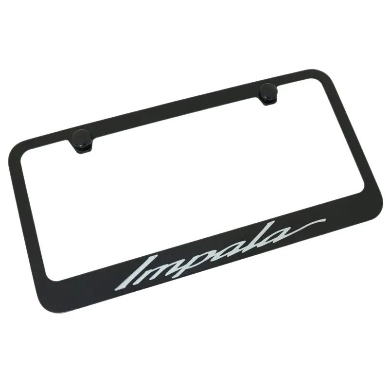 Chevy Impala California Script License Plate Frame (Black) 1