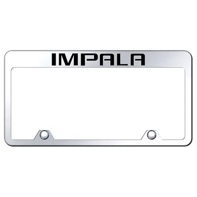Chevy Impala Laser Etched Stainless Steel Truck License Plate Frame (Chrome) 1