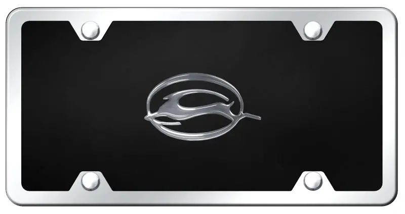 Chevy Impala License Plate Kit (Chrome On Black) 1