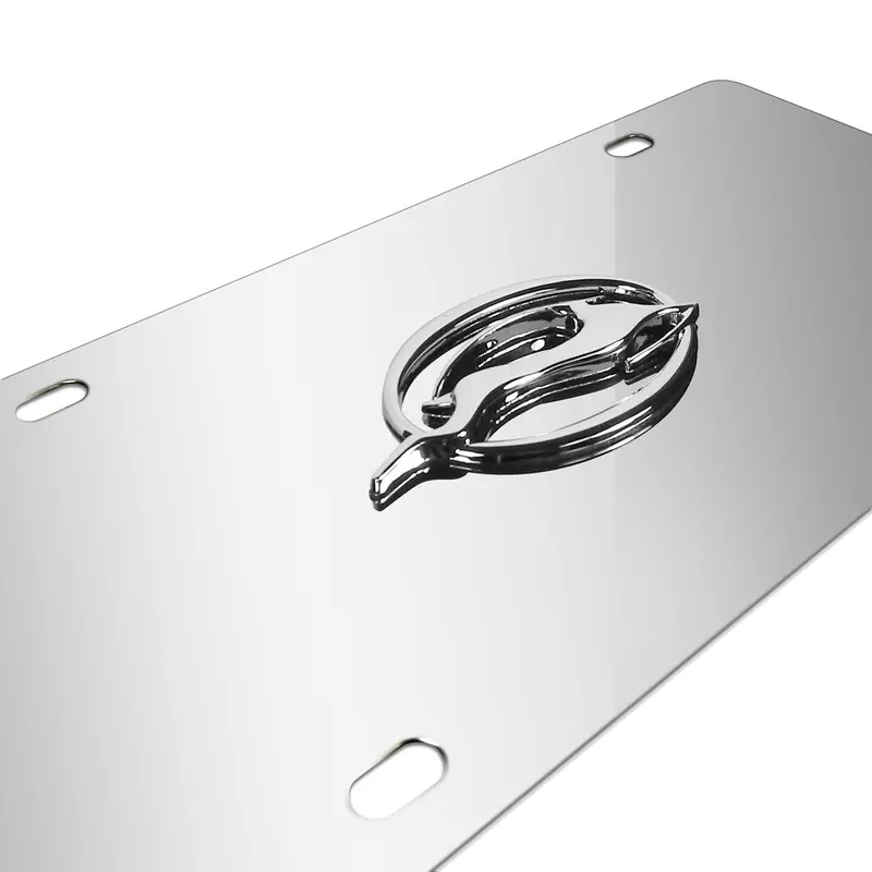 Chevy Impala Logo License Plate (Chrome) 2