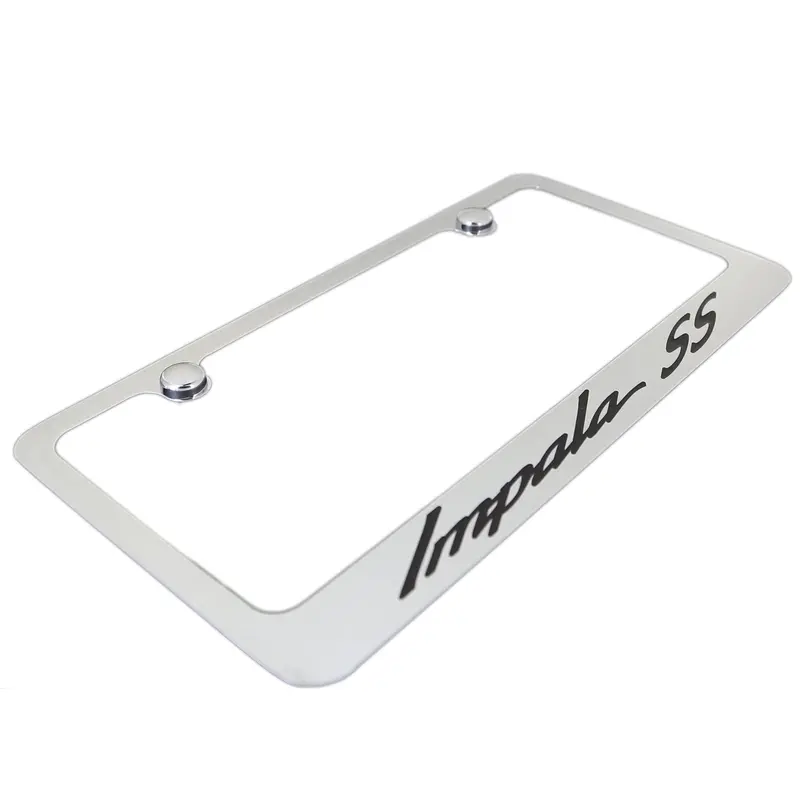 Chevy Impala Ss California Script License Plate Frame (Chrome) 2