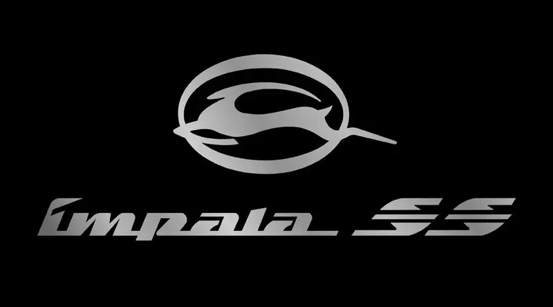 Chevy Impala Ss Dual Logo License Plate (Black) 1