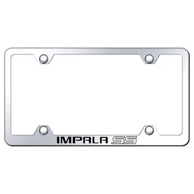 Chevy Impalla Ss Laser Etched Logo Wide Body License Plate Frame (Chrome) 1