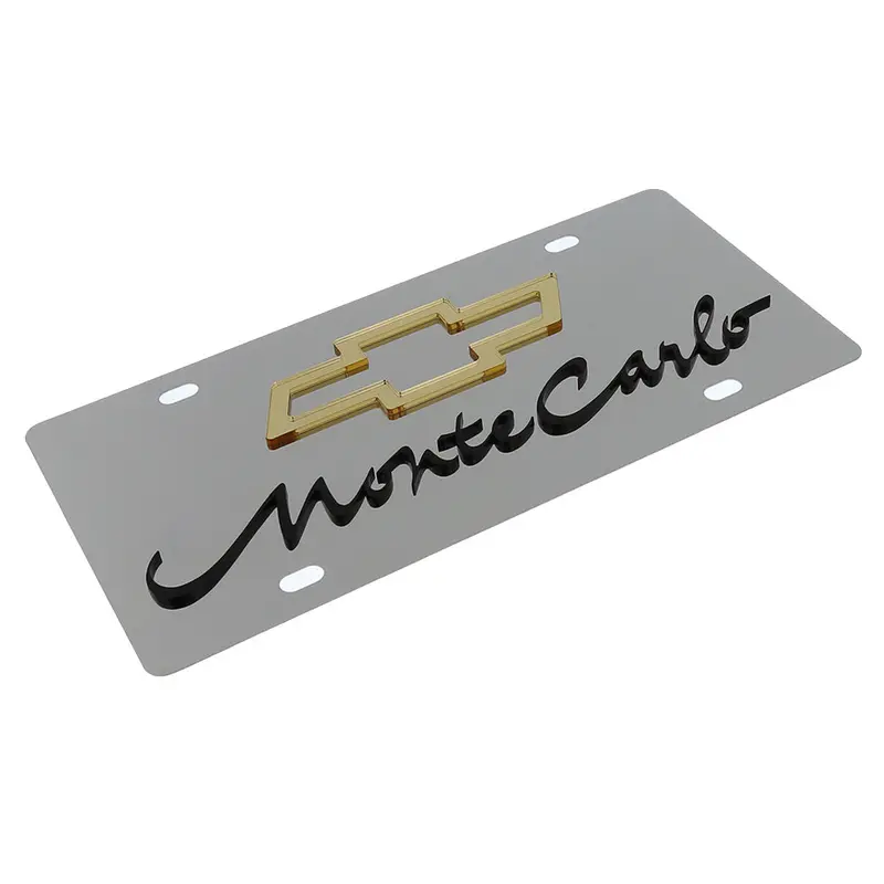 Chevy Monte Carlo Dual Logo License Plate (Chrome) 1