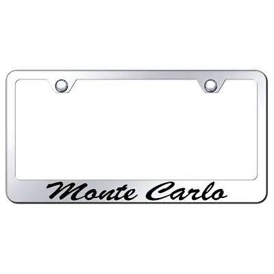 Chevy Monte Carlo Laser Etched Script License Plate Frame (Chrome) 1