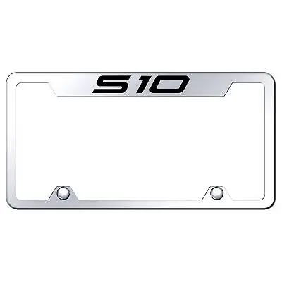Chevy S-10 Logo Stainless Steel Truck Cut-Out License Plate Frame (Chrome) 1