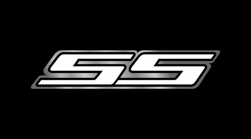 Chevy Ss Logo License Plate (White On Black) 1