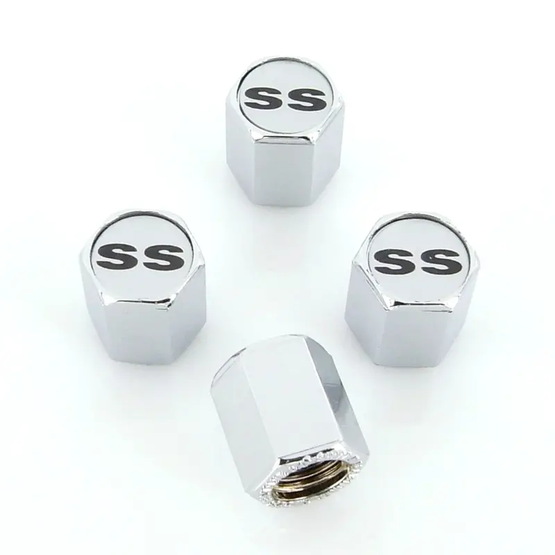 Chevy Ss Logo Tire Stem Valve Caps (Chrome) 1
