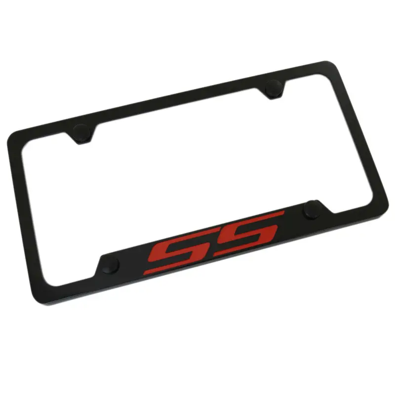 Chevy Ss Red Logo License Plate Frame (Black) 1