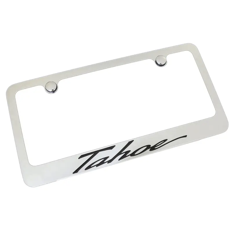 Chevy Tahoe California Script License Plate Frame (Chrome) 1