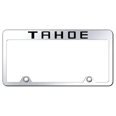 Chevy Tahoe Laser Etched Stainless Steel Truck License Plate Frame (Chrome) 1