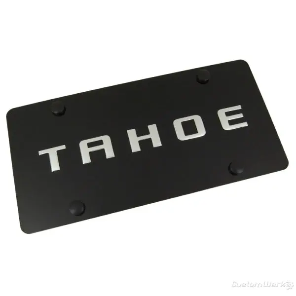 Chevy Tahoe License Plate (Black) 1