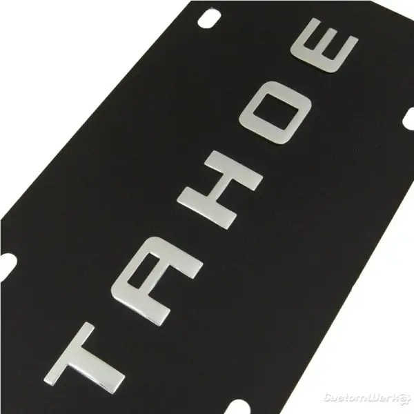 Chevy Tahoe License Plate (Black) 2