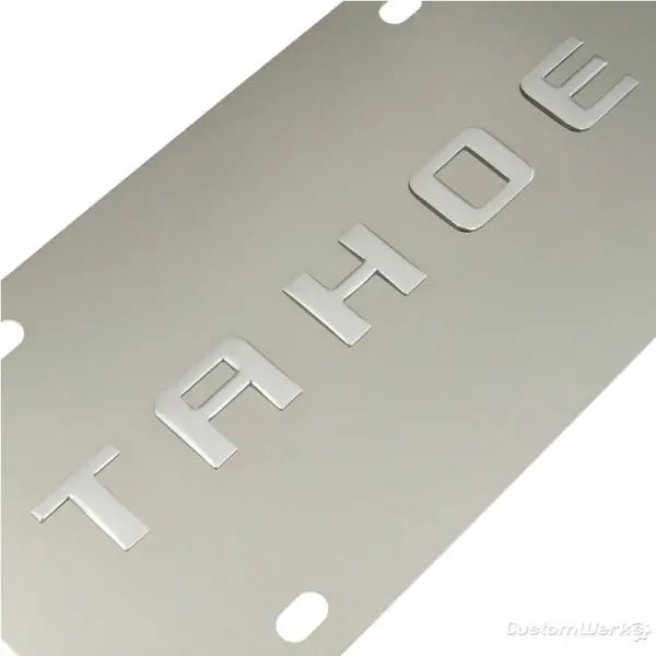 Chevy Tahoe License Plate (Chrome) 2