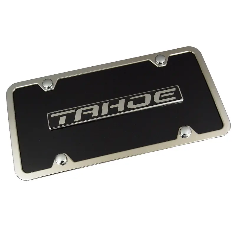 Chevy Tahoe License Plate Kit (Chorme On Black) 1
