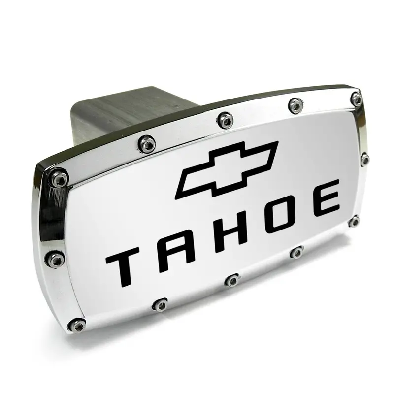 Chevy Tahoe Logo Billet Tow Hitch Cover (Chrome) 1