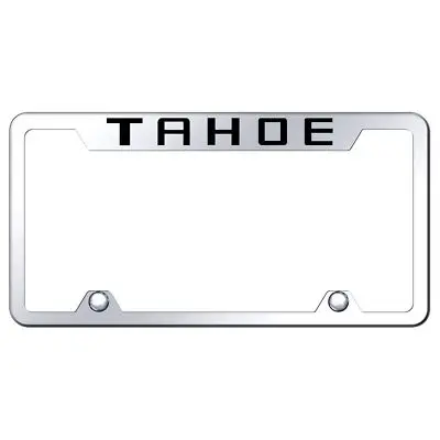 Chevy Tahoe Logo Stainless Steel Truck Cut-Out License Plate Frame (Chrome) 1