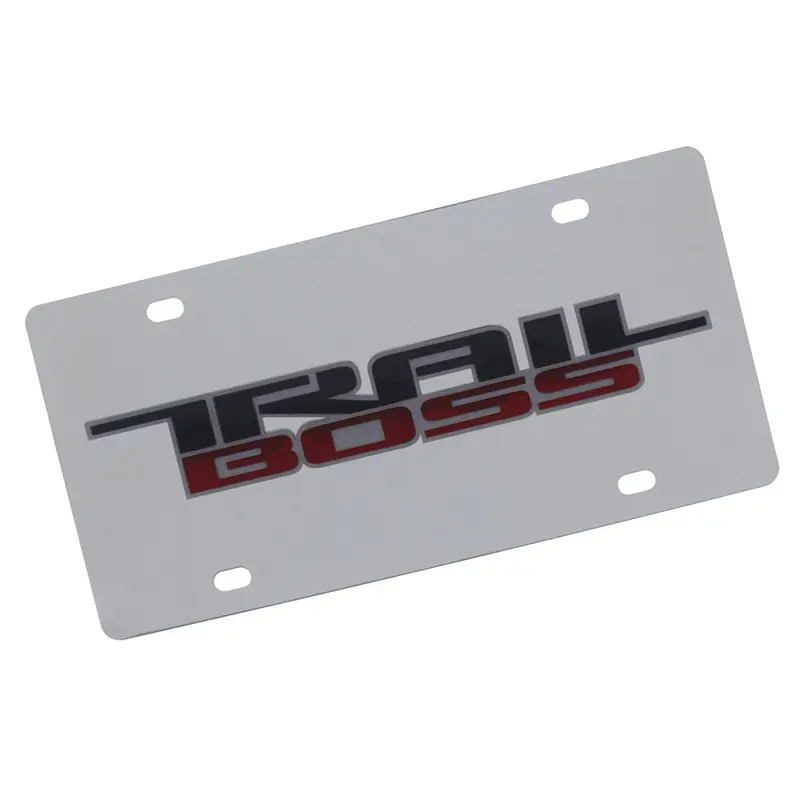 Chevy Trail Boss Logo License Plate (Chrome) 1