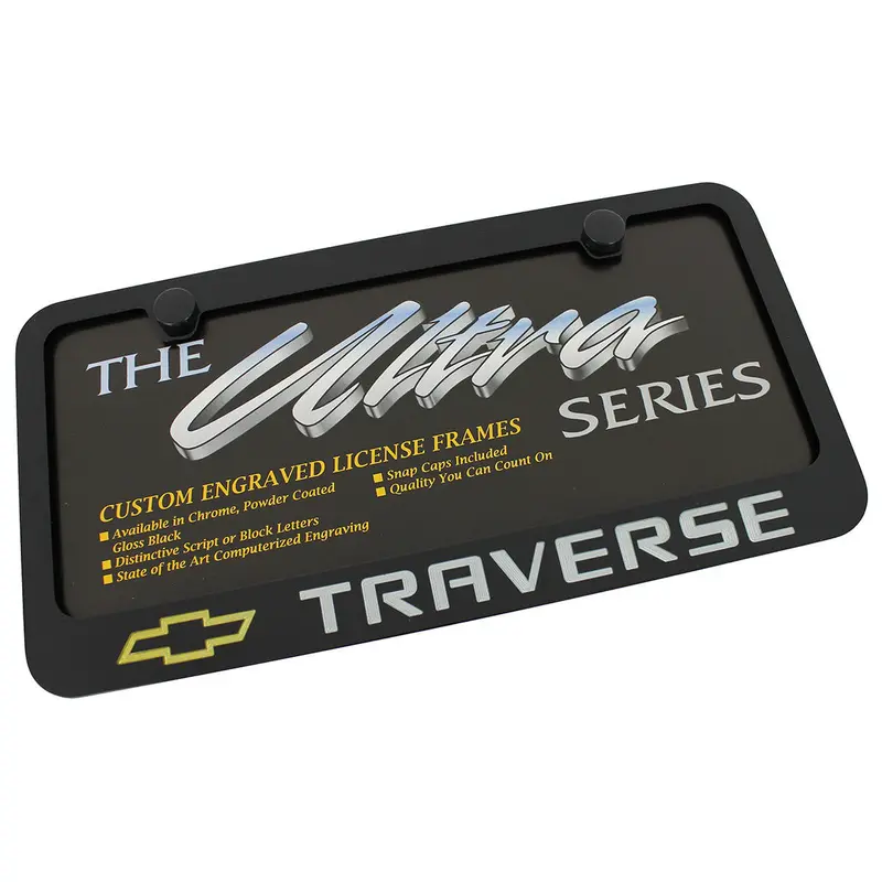 Chevy Traverse License Plate Frame (Black) 1