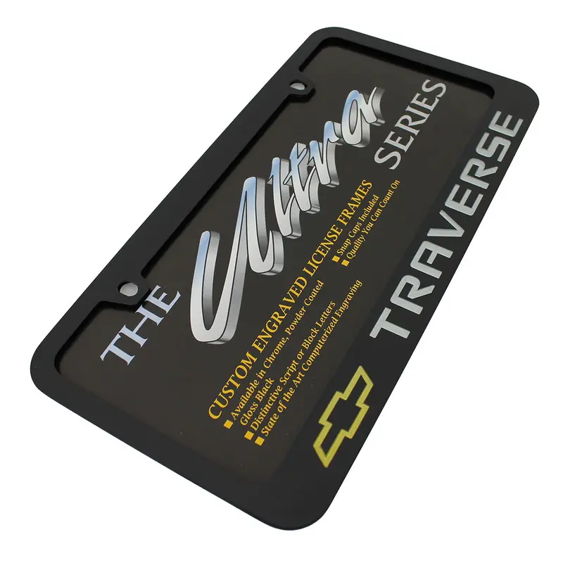 Chevy Traverse License Plate Frame (Black) 2