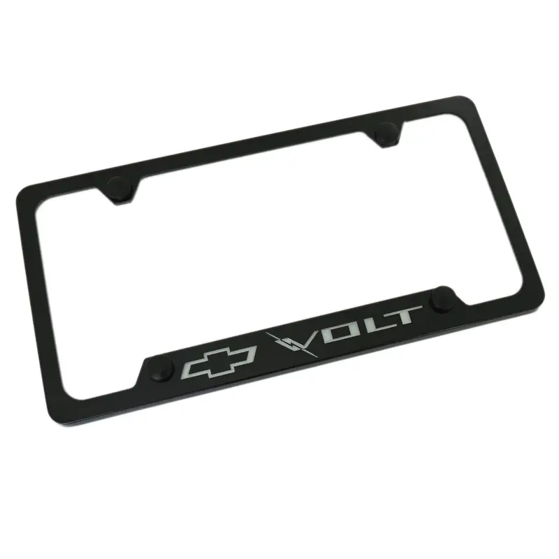 Chevy Volt Metal License Plate Frame (Black) 1