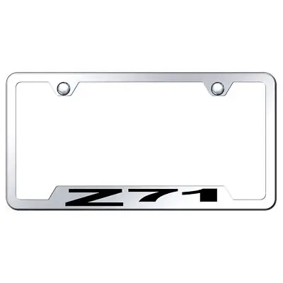Chevy Z71 Laser Etched Logo Cut-Out License Plate Frame (Chrome) 1