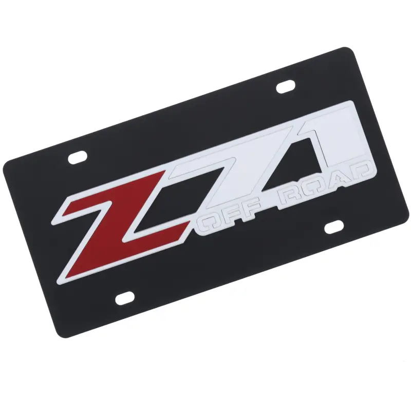 Chevy Z71 Off Road Logo License Plate (Black) 1