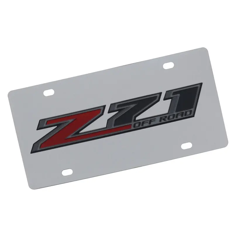 Chevy Z71 Off Road Logo License Plate (Chrome) 1