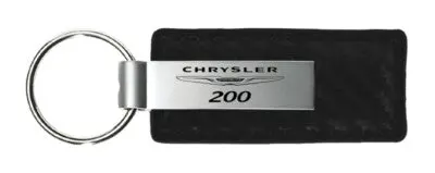 Chrysler 200 Carbon Fiber Leather Key Chain (Black) 1