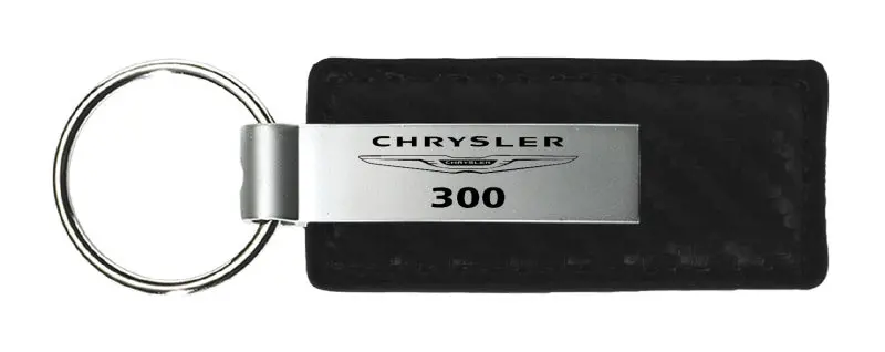 Chrysler 300 Carbon Fiber Leather Keychain (Black) 1