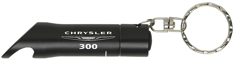 Chrysler 300 Flashlight Bottle Opener Keychain (Black) 1