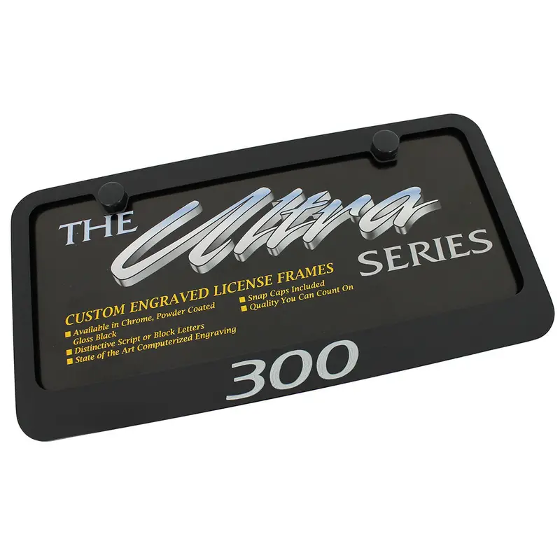 Chrysler 300 License Plate Frame (Black) 1