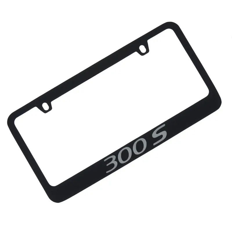 Chrysler 300S License Plate Frame (Chrome On Black) 1