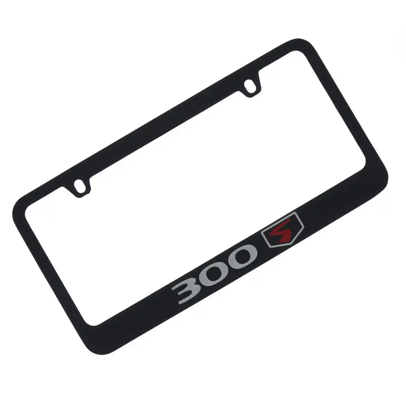Chrysler 300S License Plate Frame (Red On Black) 1