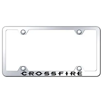 Chrysler Crossfire Laser Etched Logo Wide Body License Plate Frame (Chrome) 1