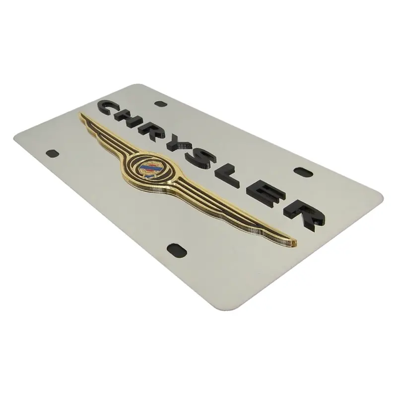 Chrysler Dual Logo License Plate (Chrome) 1