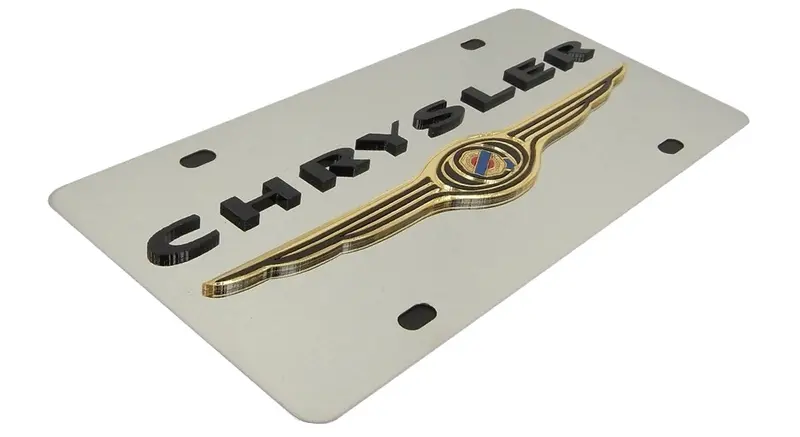 Chrysler Dual Logo License Plate (Chrome) 2