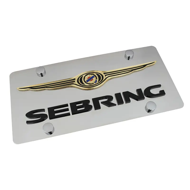Chrysler Dual Logo Sebring License Plate (Chrome) 1