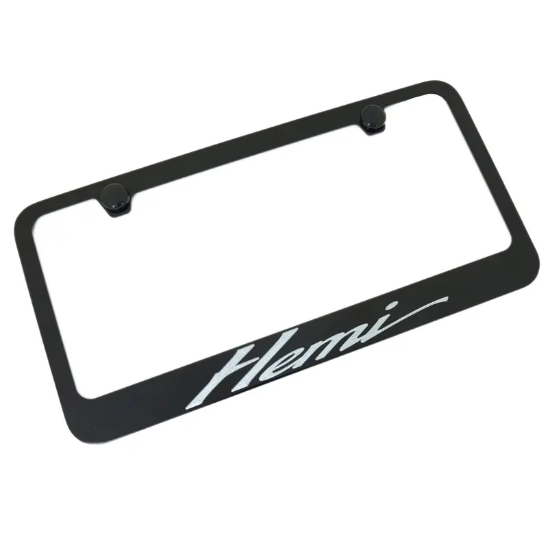 Chrysler Hemi California Script License Plate Frame (Black) 1