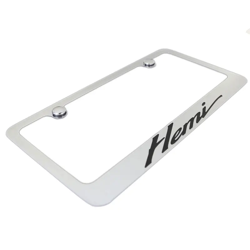 Chrysler Hemi California Script License Plate Frame (Chrome) 2
