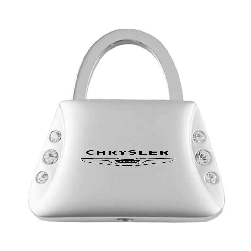Chrysler Jeweled Purse Shape Key Ring (Silver) 1