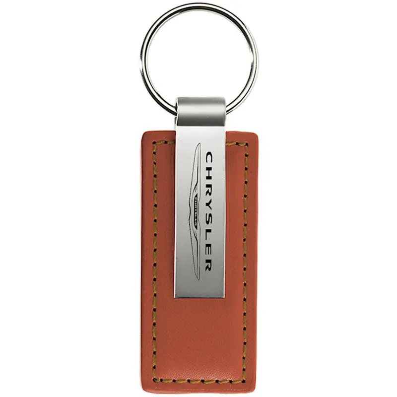 Chrysler Leather Keychain (Brown) 1