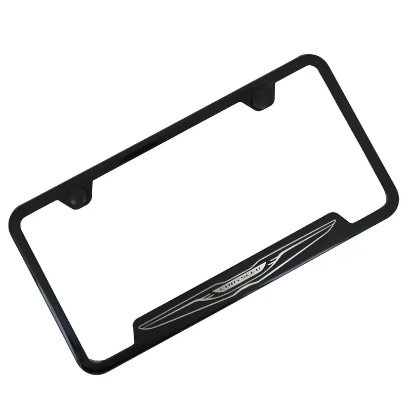 Chrysler Logo Cut Out License Plate Frame (Black) 1