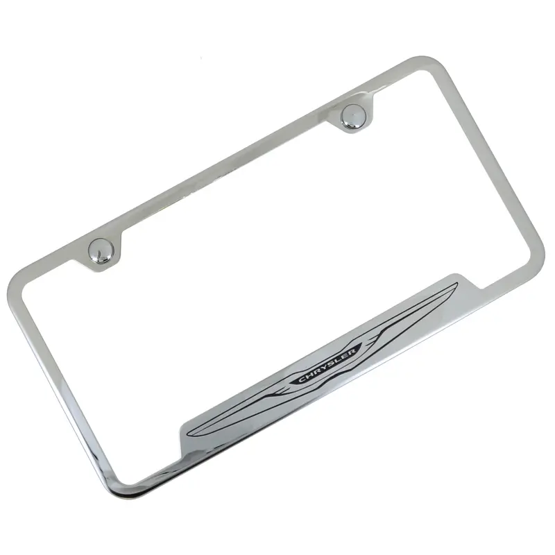 Chrysler Logo Cut Out License Plate Frame (Chrome) 1