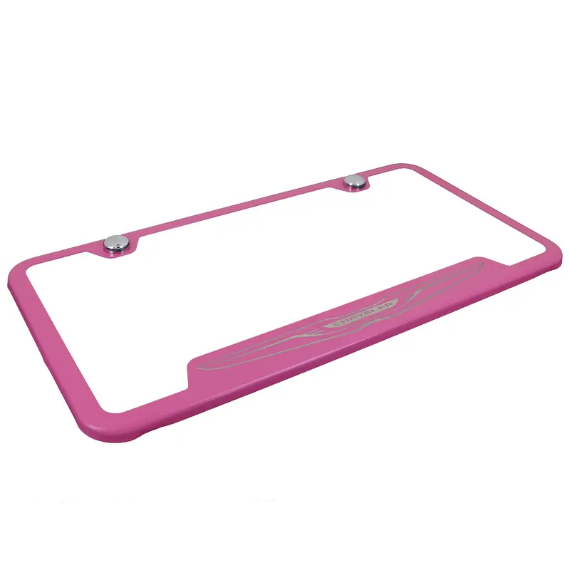 Chrysler Logo Cut Out License Plate Frame (Pink) 2
