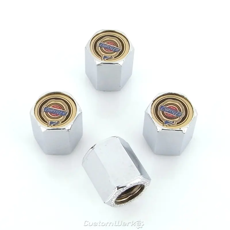 Chrysler Logo Tire Stem Valve Caps (Chrome) 1