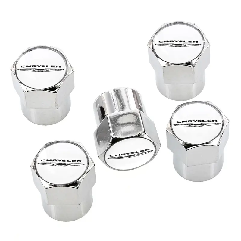 Chrysler Logo Tire Valve Caps Set (Chrome) 1