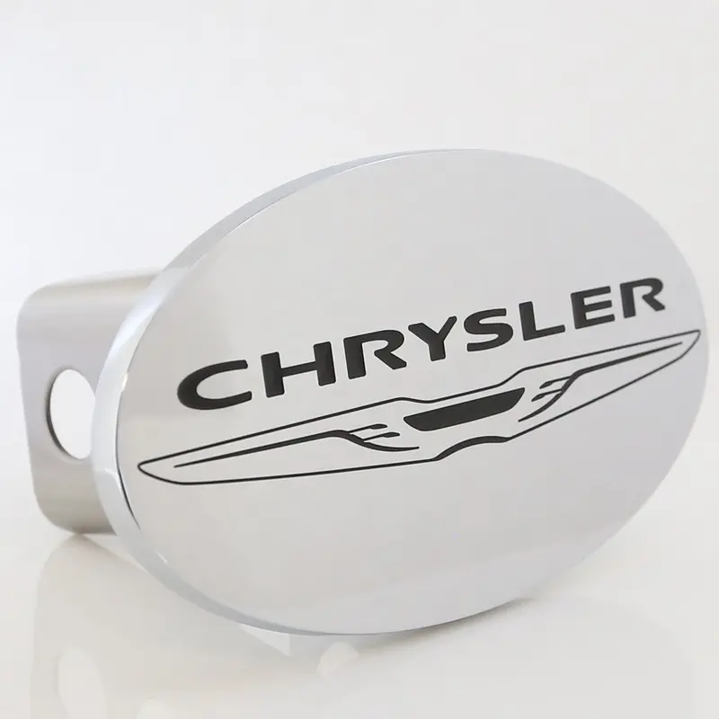 Chrysler Oval Logo Trailer Hitch Cover Plug (Chrome) 1
