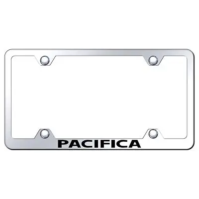 Chrysler Pacifica Laser Etched Logo Wide Body License Plate Frame (Chrome) 1