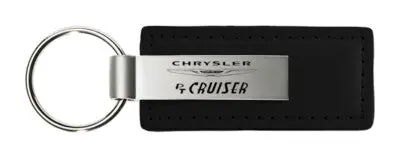 Chrysler Pt Cruiser Rectangular Leather Key Chain (Black) 1